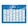 Calendrier mural de Banque Bleu 18x13,5cm carton rigide