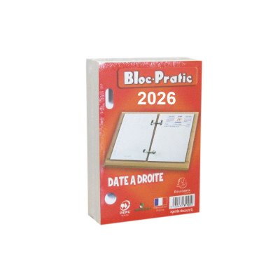 Bloc éphéméride EXACOMPTA 31101E - Date à droite - Rendez-vous à gauche