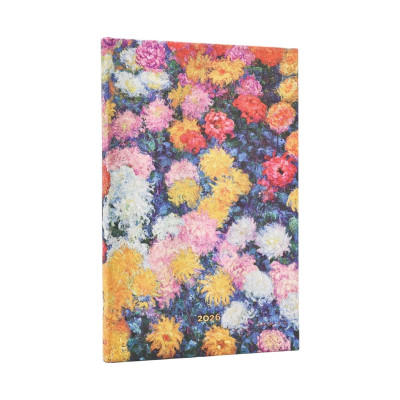 Agenda PAPERBLANKS Les Chrysanthèmes de Monet - Maxi - 210x135mm - 1 semaine sur 2 pages Horizontal
