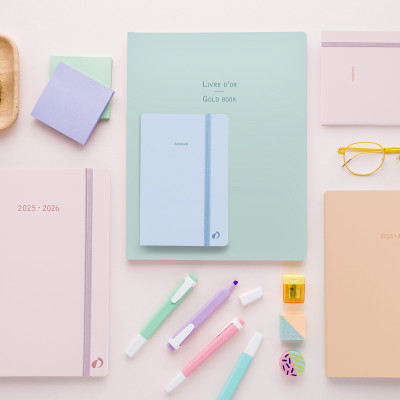 Quo Vadis - Agenda Année Scolaire - 2025-2026 - Hebdocolor 21 - Semainier Horizontal - Français - Atmosphere - Multicolore - 12 Mois De Août à Juillet - 15x21 Cm