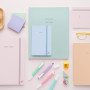 Agenda QUOVADIS PLAN NOTE 15x21cm - Pastel Vert clair - 1 semaine sur 1 page Horizontal