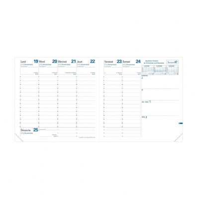 Agenda QUOVADIS Executif 16x16cm Catalina Estrada - 1 semaine sur 2 pages Vertical - Tigre