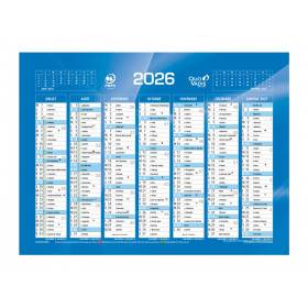 DESTOCKAGE - CALENDRIER DE BANQUE BLEU 27X21CM CARTON RIGIDE