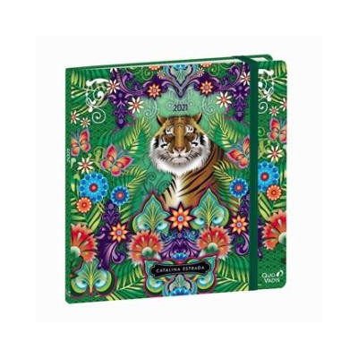 Agenda QUOVADIS Executif 16x16cm Catalina Estrada - 1 semaine sur 2 pages Vertical - Tigre