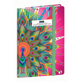 Agenda QUOVADIS Affaires 10x15cm Catalina Estrada - 1 semaine sur 2 pages Vertical - Paon