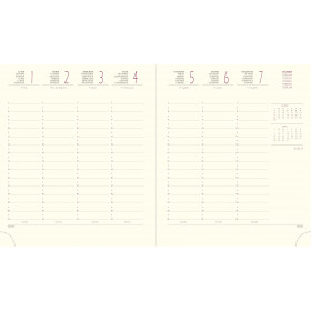 DESTOCKAGE - Recharge EXACOMPTA pour agenda Eurotime 18 - 17x15cm - 1 semaine sur 2 pages - VERTICAL