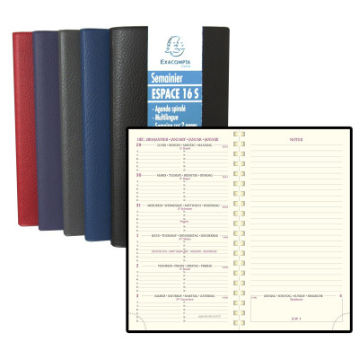 DESTOCKAGE - 16522E-AGENDA EXACOMPTA DE POCHE ESPACE 16S CASSANDRA - 160X90MM - 1