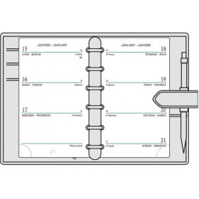 DESTOCKAGE - 12430M-RECHARGE MIGNON SK12 - 120X73MM  - 1 SEMAINE SUR 2 PAGES HORIZ
