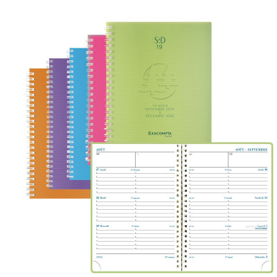 19247E-Agenda EXACOMPTA SAD 19W Linicolor - 180x140mm - 1 semaine sur