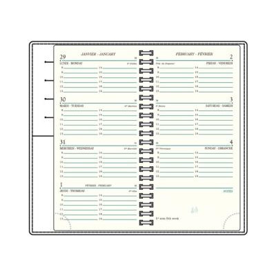 DESTOCKAGE - 16320M-RECHARGE MIGNON AS16 - 154X78MM  - 1 SEMAINE SUR 2 PAGES HORIZ