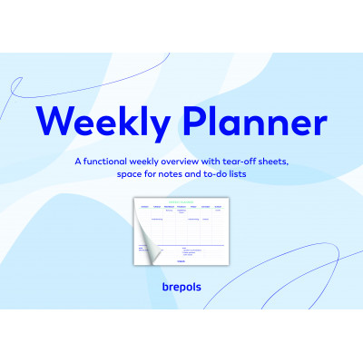 Calendrier BREPOLS Weekly Planner - 30x21 cm - 1 semaine par page