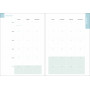 Agenda EXACOMPTA Semainier de bureau SAS Lady 15x20 à spirale Nubia Bleu