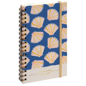 Agenda EXACOMPTA Semainier poche SAS Lady 9x16 à spirale Color Design Coquillage