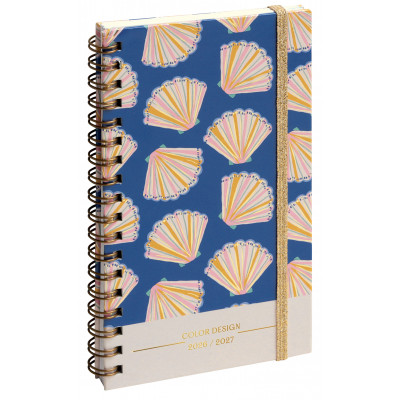Agenda EXACOMPTA Semainier poche SAS Lady 9x16 à spirale Color Design Coquillage