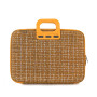 MALLETTE BOMBATA TWEED 15'' JAUNE