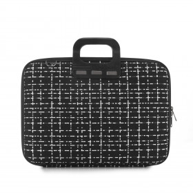 MALLETTE BOMBATA TWEED 15'' NOIR
