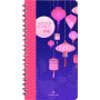 Agenda OBERTHUR TOKYO Semainier de poche à spirale motif LANTERNE 9x16 cm