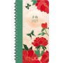 AGENDA OBERTHUR TOKYO SEMAINIER DE POCHE À SPIRALE MOTIF PAPILLONS  9X16 CM