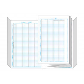 Planning EXACOMPTA vacances et absences 29,7x20cm - Décembre à Décembre