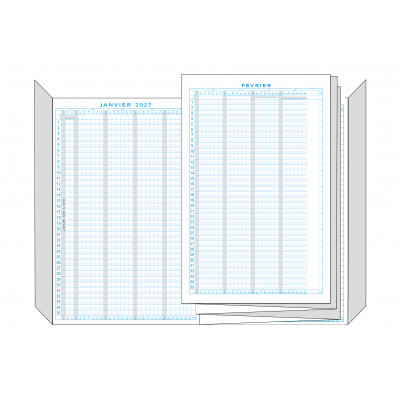 Planning EXACOMPTA vacances et absences 29,7x20cm - Décembre à Décembre