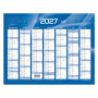 Calendrier mural de Banque Bleu 27x21cm carton rigide