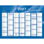 Calendrier de Banque Bleu 55x40.5cm carton rigide