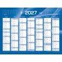 Calendrier de Banque Bleu 55x40.5cm carton rigide
