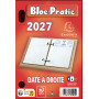 Bloc éphéméride EXACOMPTA - Date à droite - Rendez-vous à gauche
