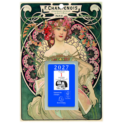Bloc éphéméride comique EXACOMPTA sur plaque illustré classique - 97x65mm