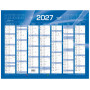 Calendrier mural de Banque Bleu 18x13,5cm carton rigide
