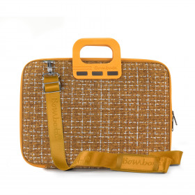 MALLETTE BOMBATA TWEED 15'' JAUNE