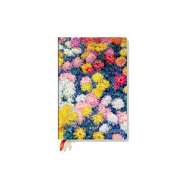 Agenda PAPERBLANKS Les Chrysanthèmes de Monet - Mini - 90 × 140 - 1 semaine sur 2 pages Horizontal