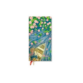Agenda PAPERBLANKS Rivière aux Lotus - Slim - 95 × 180 - 1 semaine sur 2 pages Horizontal