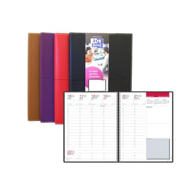 DESTOCKAGE - 100901859-AGENDA OXFORD VOYAGE 16X24 128P 1 SEMAINE/2PAGES 2026 A