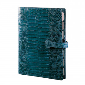 Organiseur MIGNON AK22 - 218x149mm - cuir Veau Croco SAVANNAH Colvert + patte