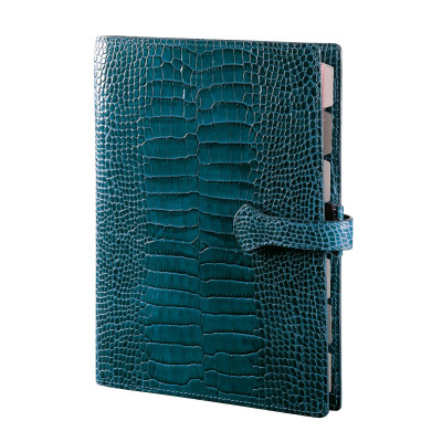 Organiseur MIGNON AK22 - 218x149mm - cuir Veau Croco SAVANNAH Colvert + patte