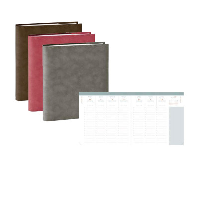 Agenda QUOVADIS Executif 16 x 16 cm - 1 semaine sur 2 pages  couverture COLORIS ALEATOIRES