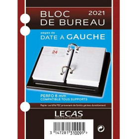 Bloc éphéméride LECAS Date à gauche - Rendez-vous à droite