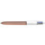 SC5103733 BIC Stylo à bille 4 Couleurs SHINE or rose