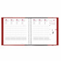 Agenda QUOVADIS TIME&LIFE MEDIUM rouge cerise Septembre - 16x16cm - 1 semaine sur 2 pages