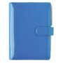 Organiseur OBERTHUR 13 PALMA en Pu vernis couleur bleu - format 10,5x14,5cm