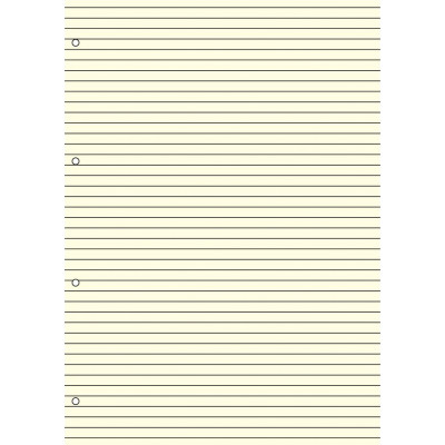 Recharge bloc-note lignés 30 feuillets ivoires pour organiseur OBERTHUR 30 - format 21x29,7cm