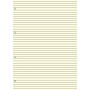 Recharge bloc-note lignés 40 feuillets ivoires pour organiseur OBERTHUR 21 - format 15x21cm