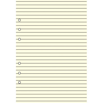 Recharge bloc-note lignés 30 feuillets ivoires pour organiseur OBERTHUR 21 - format 15x21cm