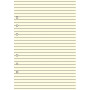 Recharge bloc-note lignés 30 feuillets ivoires pour organiseur OBERTHUR 21 - format 15x21cm