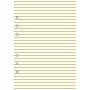 Recharge bloc-note lignés 30 feuillets ivoires pour organiseur OBERTHUR 21 - format 15x21cm
