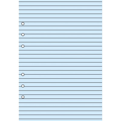 Recharge bloc-note lignés bleu 30 feuillets ivoires pour organiseur OBERTHUR 21 - format 15x21cm