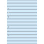 Recharge bloc-note lignés bleu 30 feuillets ivoires pour organiseur OBERTHUR 21 - format 15x21cm