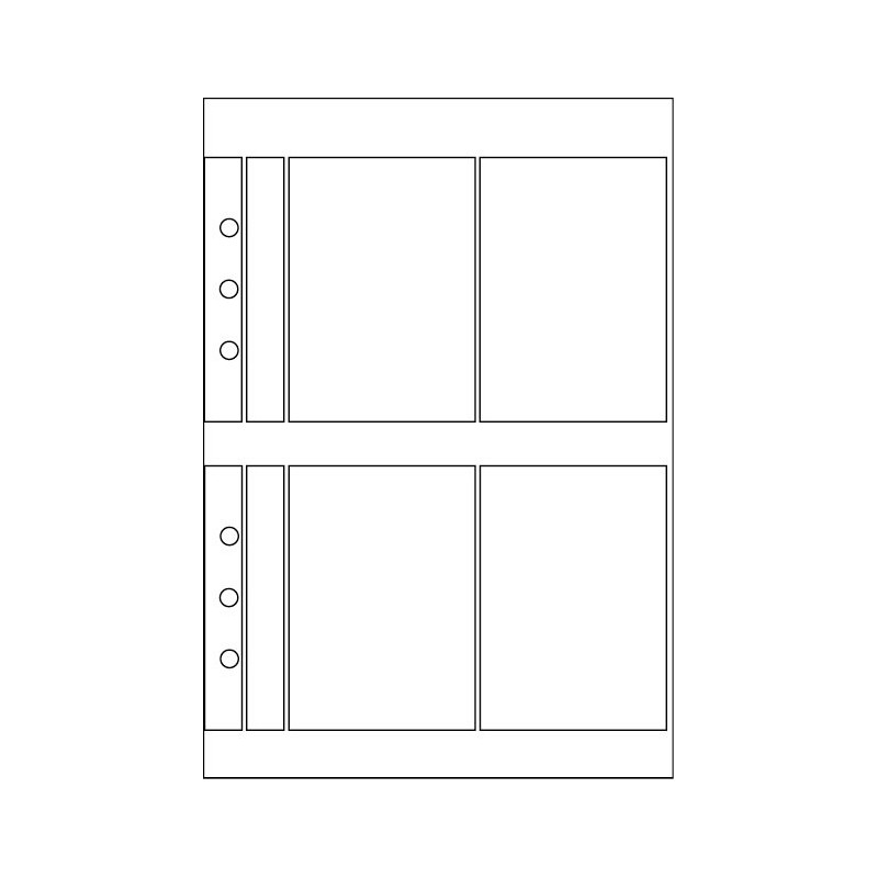 Recharge 3 Etuis Porte Carte De Visite Pour Organiseur Oberthur 21 Format 15x21cm