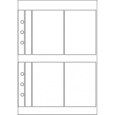 Recharge 3 étuis porte-carte de visite pour organiseur OBERTHUR 21 - format 15x21cm